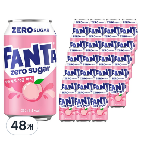 환타 제로 상큼 피치, 48개, 350ml
