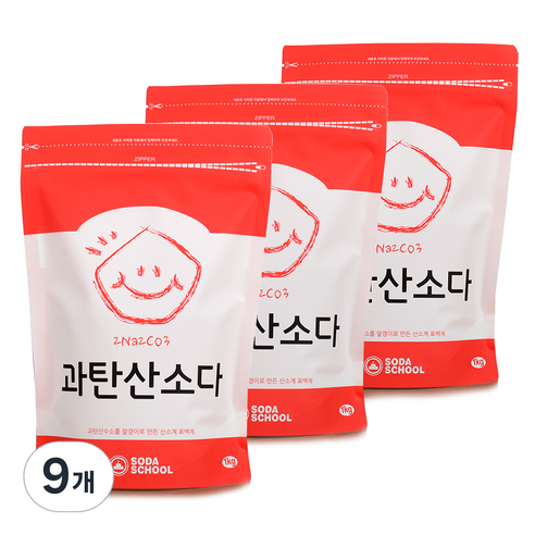 소다스쿨 과탄산소다, 1kg, 9개