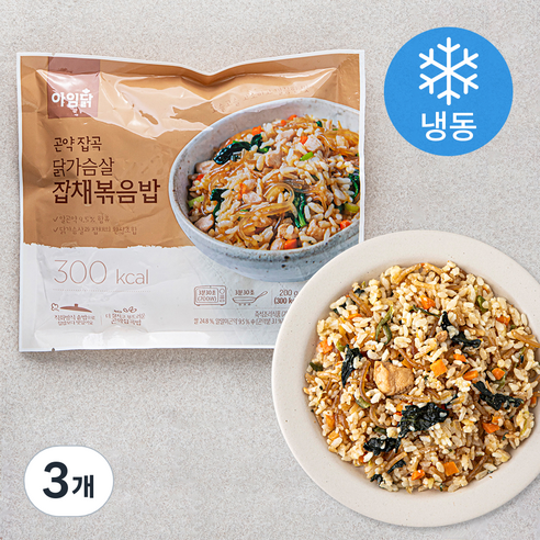 아임닭 곤약잡곡 닭가슴살 잡채볶음밥 (냉동), 200g, 3개