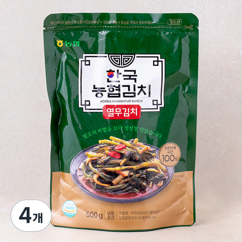 한국농협김치 열무김치, 500g, 4개