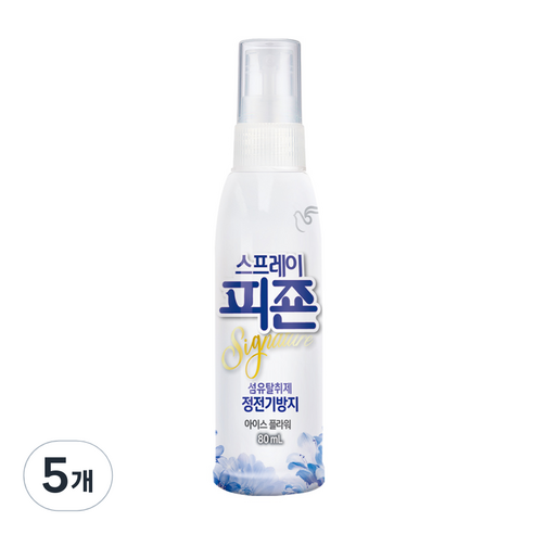 섬유탈취제 스프레이피죤 시그니처, 80ml, 5개, 아이스플라워향