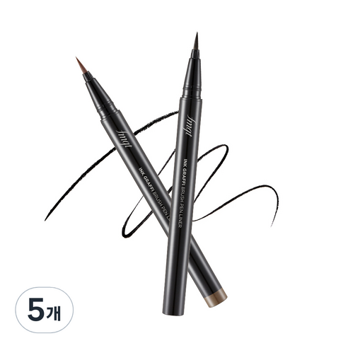 fmgt 잉크그라피 브러쉬 펜 라이너 0.6g, 02 잉크브라운, 5개