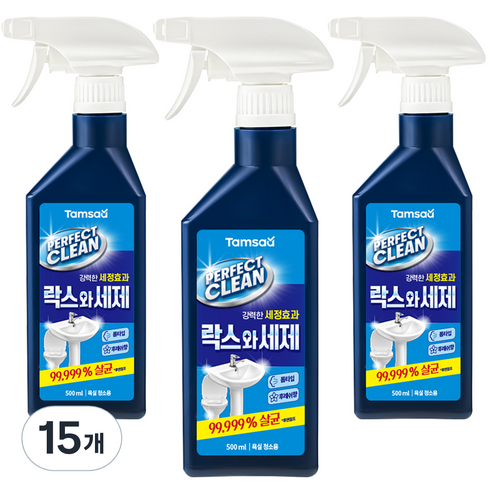 탐사 살균 99.9% 락스와세제 폼 스프레이 후레쉬향, 500ml, 15개