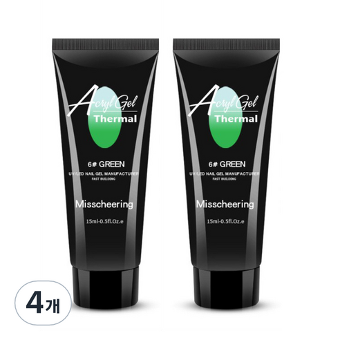 스위스녹스 셀프 네일 인조 손톱 연장 재료 온도 열 반응 폴리젤 15ml, LU05, 4개