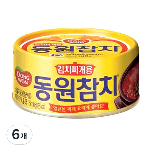 동원참치 김치찌개용, 100g, 6개