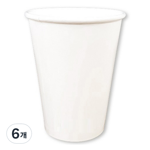 생활을그리다 종이컵 무인쇄 360ml, 6개, 50개입