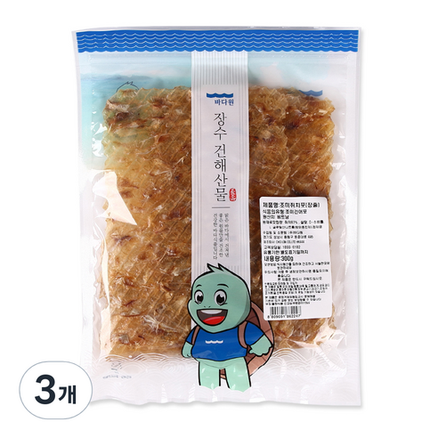 바다원 장줄쥐포, 300g, 3개
