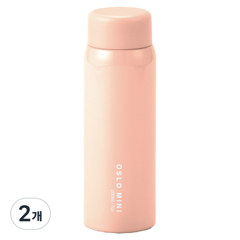오슬로 미니 텀블러, 핑크, 200ml, 2개