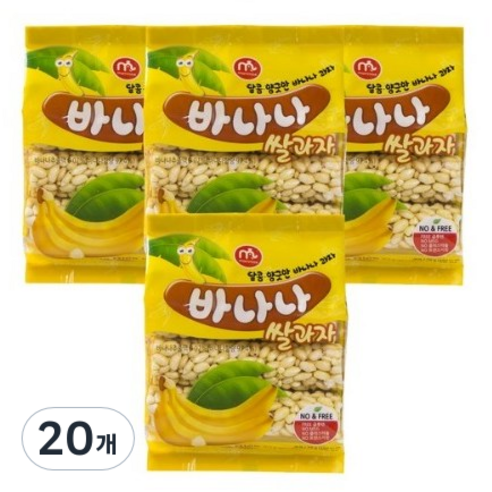 맘모스제과 바나나 쌀과자, 70g, 20개
