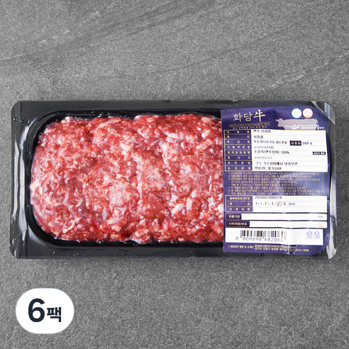 화담우 한우 다짐육 (냉장), 500g, 6팩