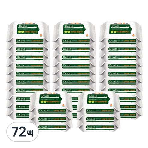 닥터아토 눈&얼굴 전용티슈 휴대용 60gsm, 60g, 20매입, 72개