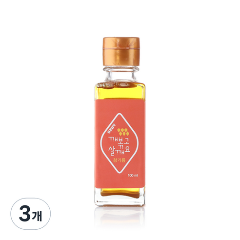유화당 깨볶고살깨요 참기름, 100ml, 3개