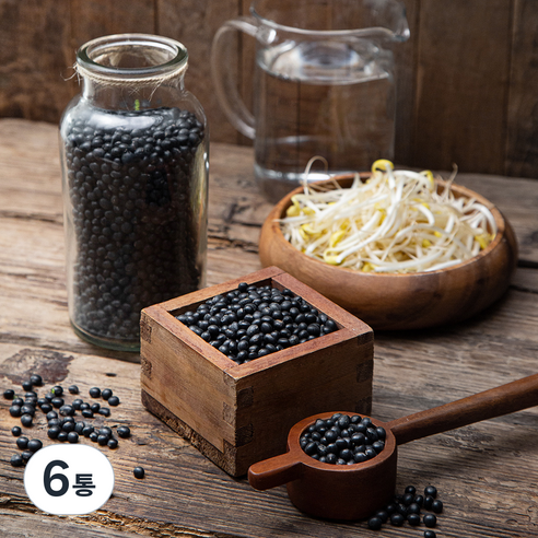 대구농산 검은콩 콩나물콩 약콩, 400g, 6통