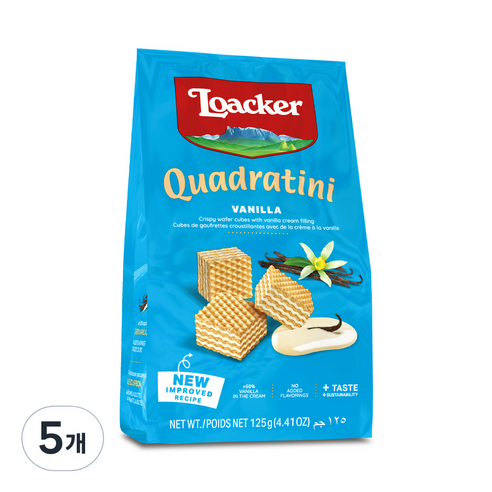 로아커 웨하스 바닐라, 5개, 125g