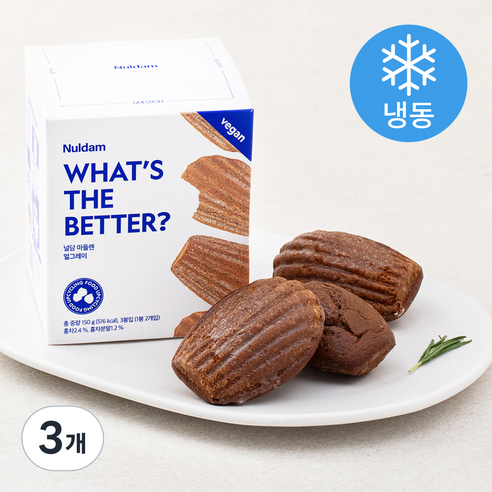 널담 비건 마들렌 얼그레이 3봉입 (냉동), 150g, 3개