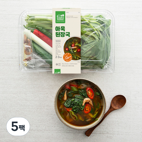 프레시밀 아욱된장국 밀키트, 300g, 5팩