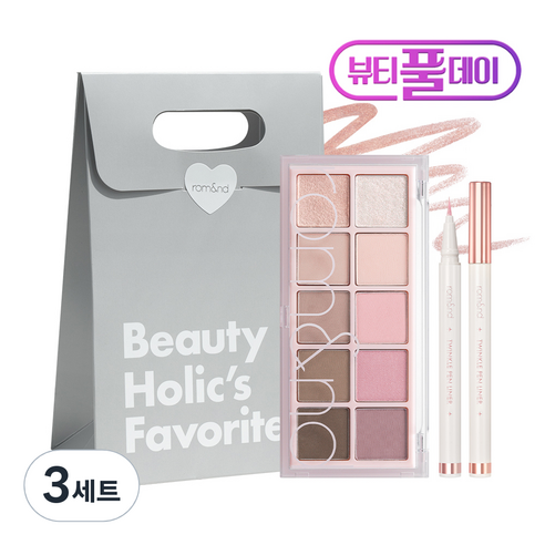롬앤 베러 댄 팔레트 + 트윙클 펜 라이너 세트, [기획] 06 피오니 누드 가든(아이팔레트), 로지 스파클(라이너), 3세트