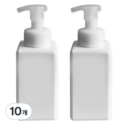 뉴앤룩 디스펜서 핸드워시 거품용기 450ml, 화이트, 10개