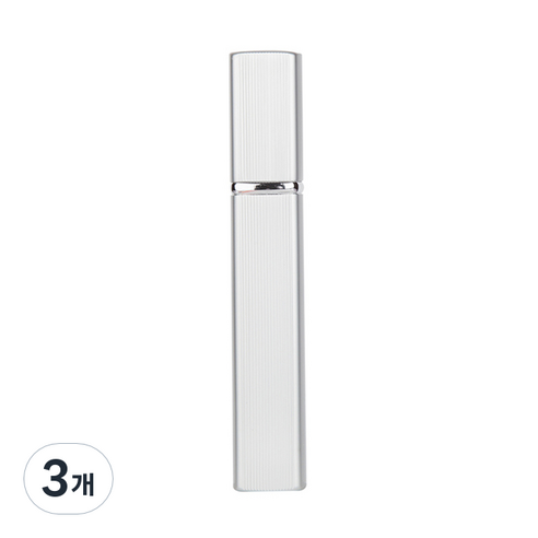 플라카 휴대용 스프레이 향수 공병 12ml, 실버, 3개