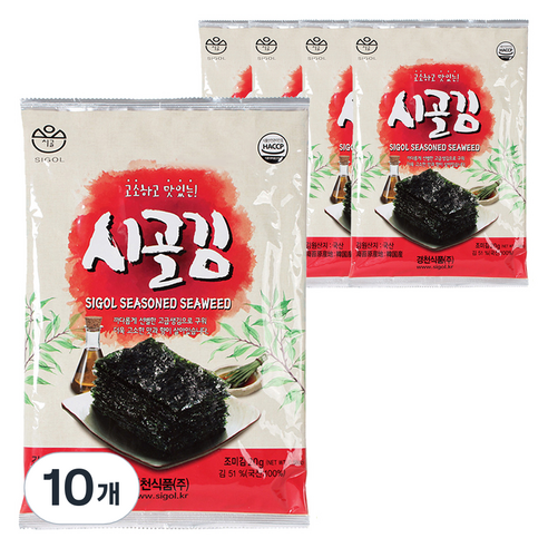 시골 시골김 전장김, 20g, 10개