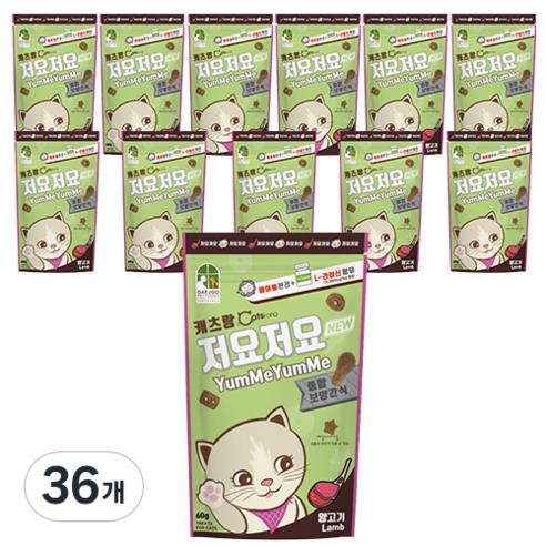 캐츠랑 저요저요 고양이 보양간식, 양고기, 60g, 36개