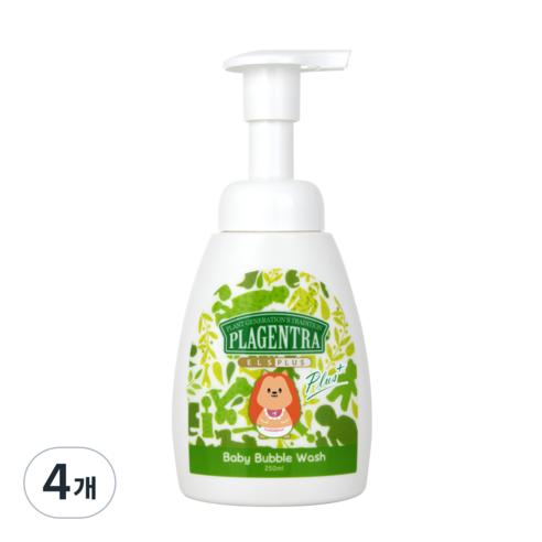 프라젠트라 베이비 플러스 버블워시, 4개, 250ml