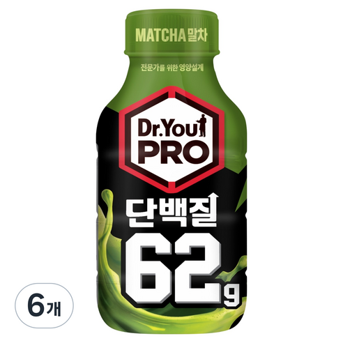 닥터유 단백질 드링크 말차 62g, 450ml, 6개