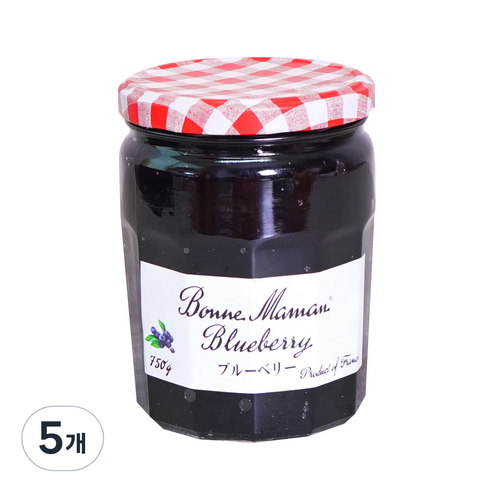 본마망 블루베리잼, 750g, 5개