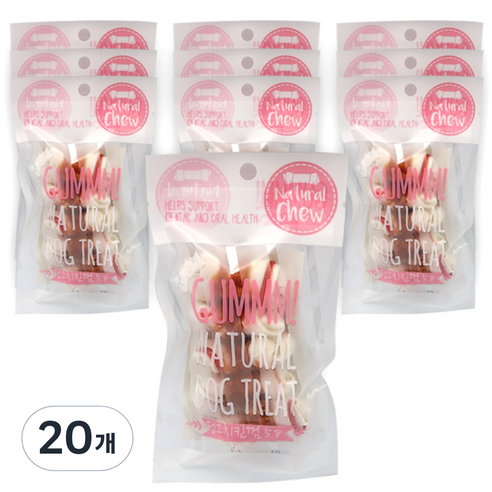 GUMMM 애견 가죽껌 5p, 딩고치킨맛, 20개