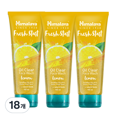 히말라야 프레쉬 스타트 페이스 워시 클렌징 젤 레몬, 100ml, 18개