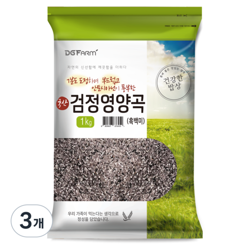대구농산 검정영양곡, 1kg, 3개