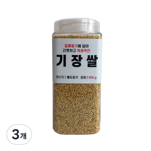 대한농산 통에담은 기장쌀, 800g, 3개