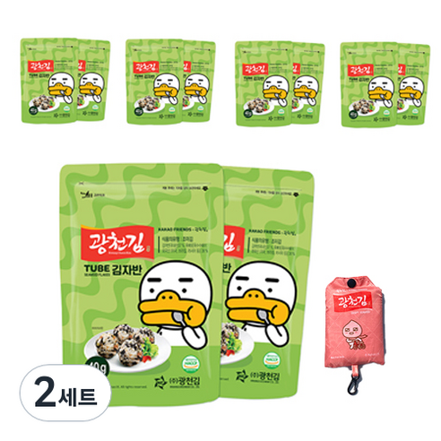 광천김 카카오프렌즈 김자반 40g x 10p + 장바구니 랜덤발송, 2세트
