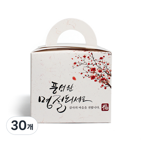 피크닉하우스 풍성한명절 미니떡케익 선물상자, 혼합 색상, 30개