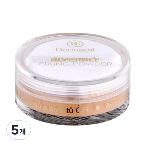더마콜 인비져블 픽싱 파우더 13g, 내츄럴, 5개