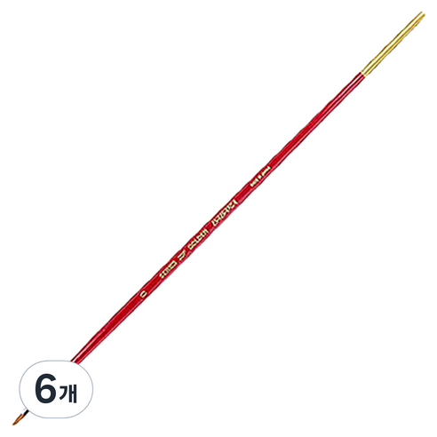 바바라 나이론 유화 아크릴붓 20F, 0호, 6개