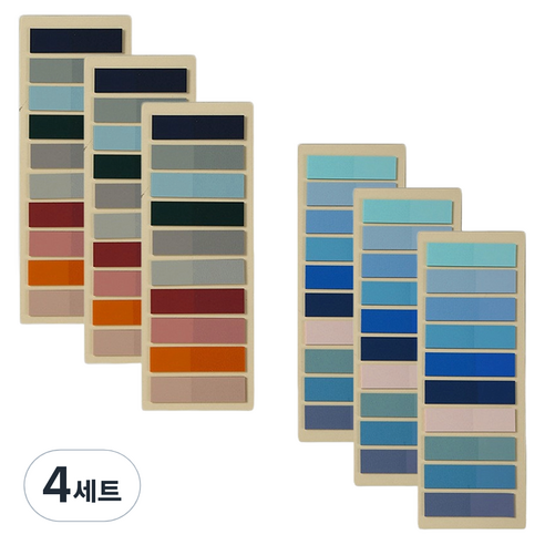 마다꾸미 인덱스 라벨 포스트잇 투명 마크 대용량 메모지 2종 x 3p 세트, 03 C타입, 4세트