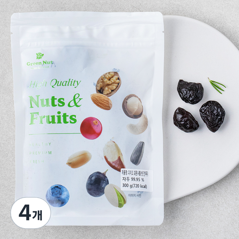 그린너트 피티드 프룬, 300g, 4개