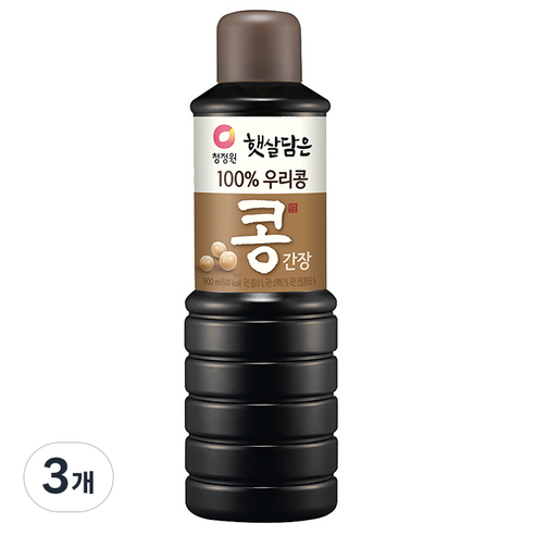 햇살담은 자연숙성 우리콩 간장, 900ml, 3개