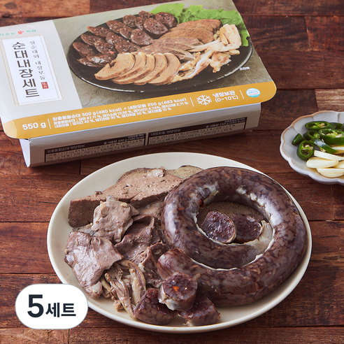 장충동왕족발 순대내장세트 550g, 5세트