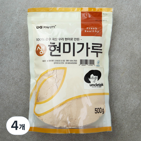 대구농산 국내산 생 현미가루, 500g, 4개