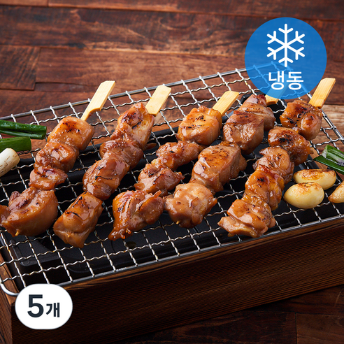 마늘간장 닭다리 순살꼬치 (냉동), 5개, 400g