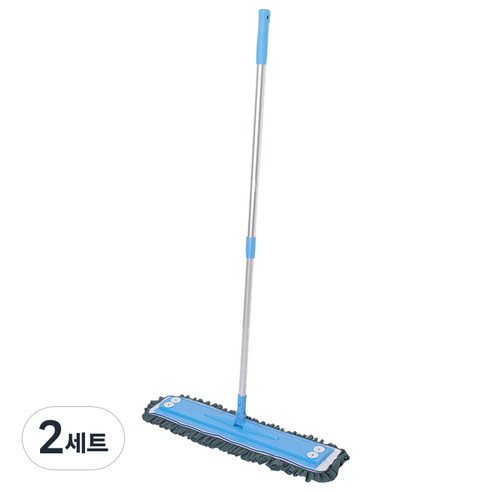 크린메이트 벨크로 대걸레 패드 + 밀대 세트 대형, 2세트