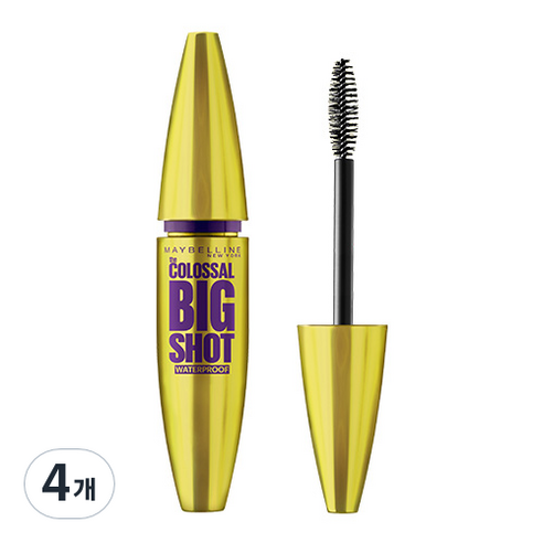메이블린 뉴욕 콜로썰 빅샷 마스카라 10ml, 혼합 색상, 4개