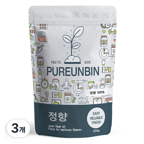 푸른빈 정향 클로브, 200g, 3개