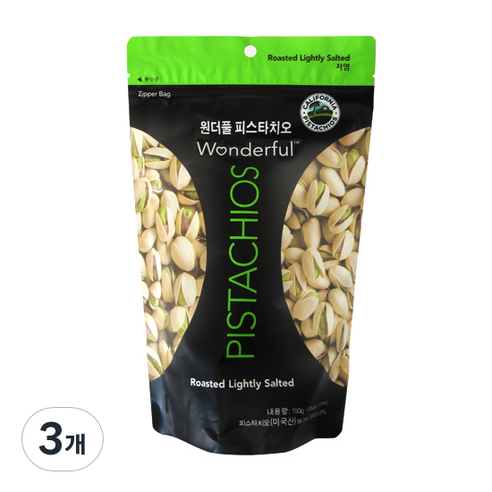 원더풀피스타치오 가염, 150g, 3개
