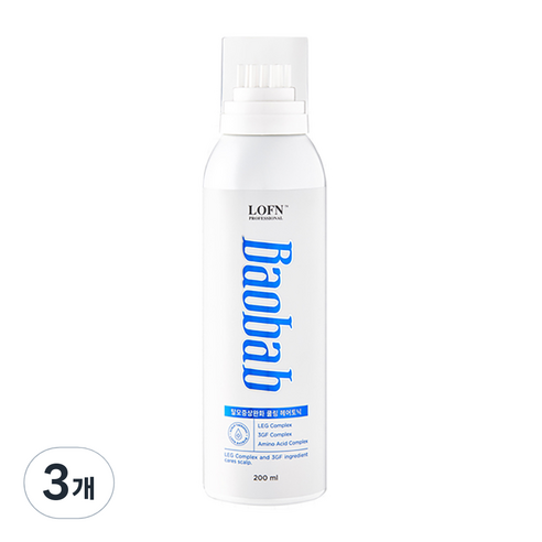 로픈 바오밥 쿨링 톡톡 헤어토닉, 3개, 200ml