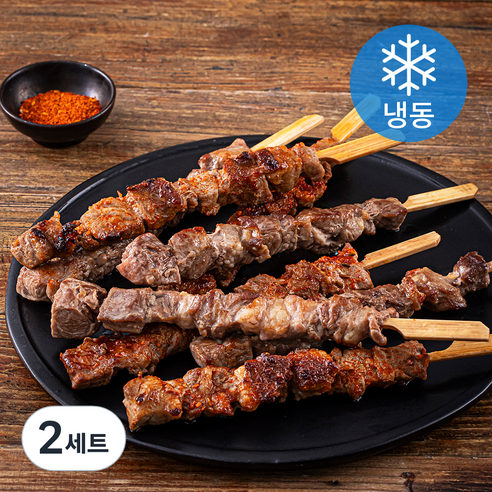 양심선언 수제 양꼬치 400g + 쯔란시즈닝 6g 세트 (냉동), 2세트