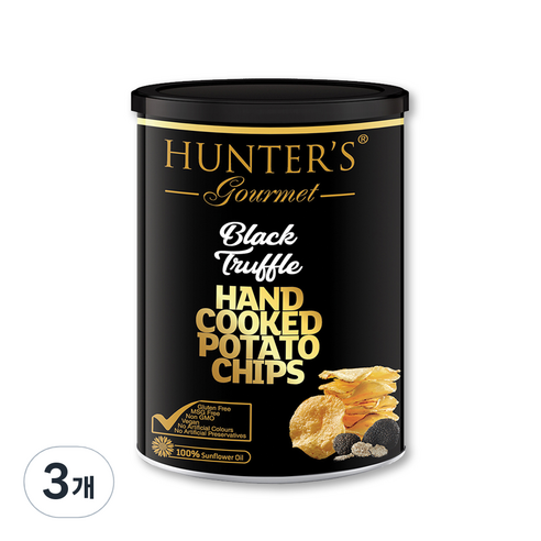 헌터스고메 수제 감자칩 블랙트러플, 150g, 3개