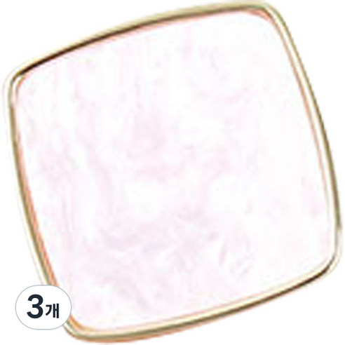 다윗트 네일아트 크리스탈 링 팔레트 사각형, 7번 핑크, 3개